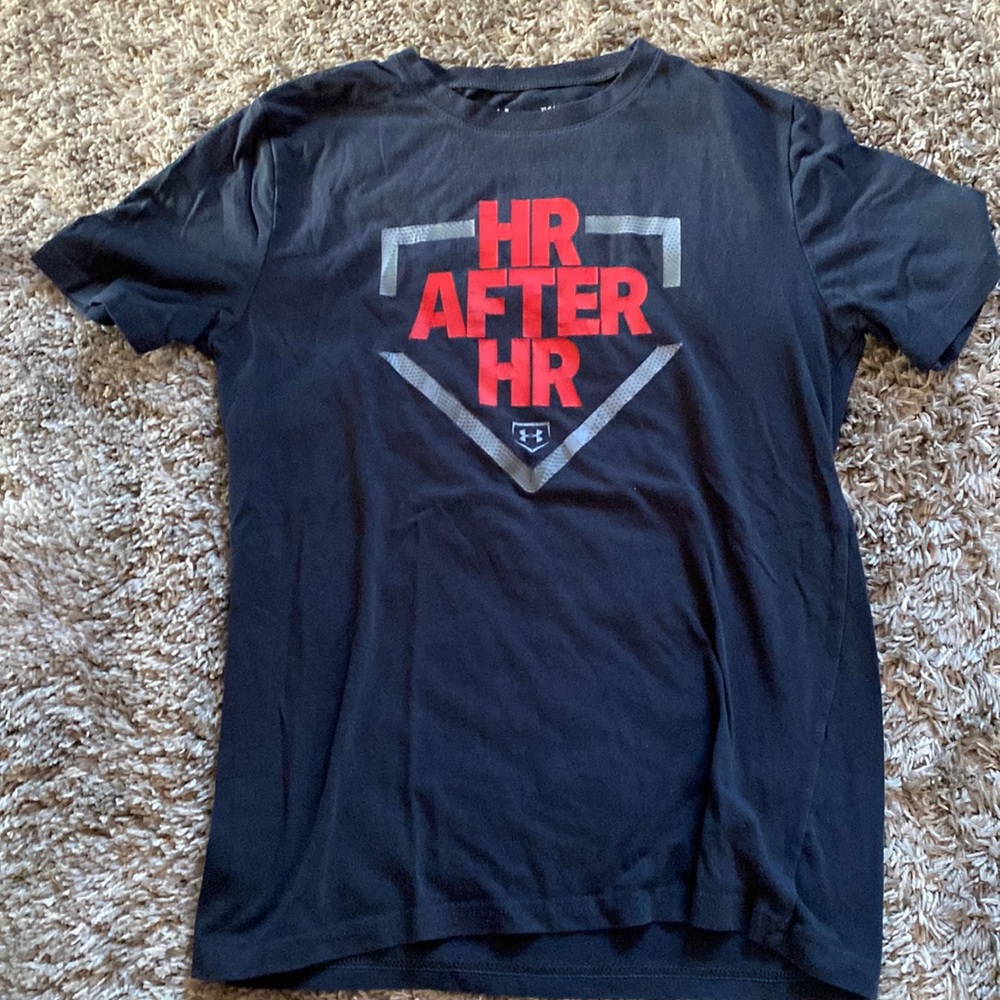 Youth LG Black Baseball Under Armour T-Shirt